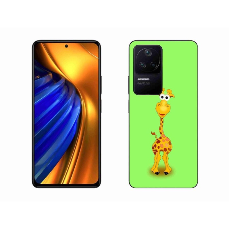 Gél borítás mmCase a Xiaomi Poco F4-hez - rajzfilm zsiráf
