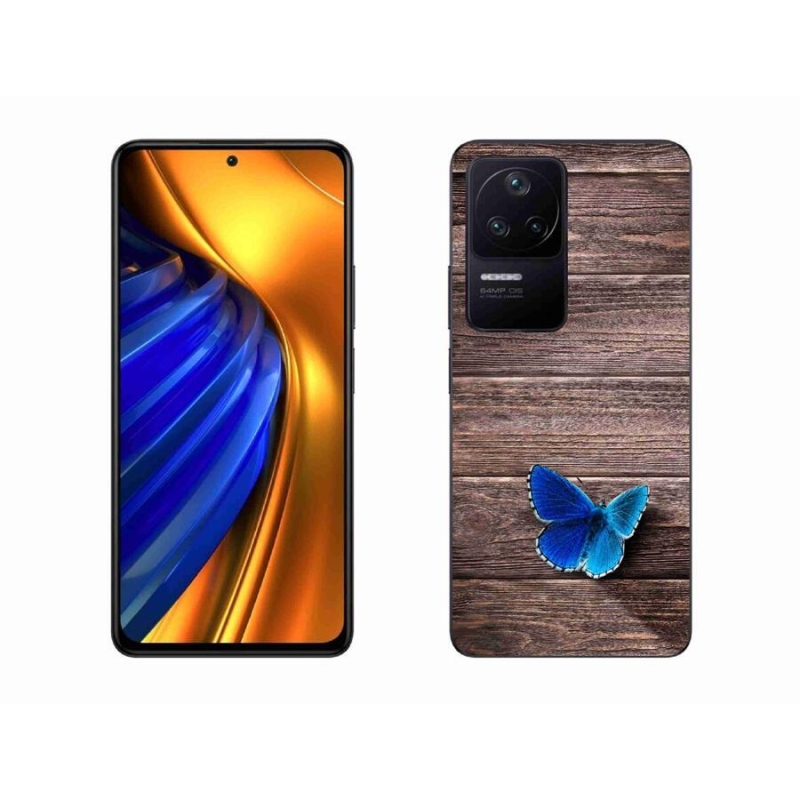 Gél borítás mmCase a Xiaomi Poco F4-hez - kék pillangó 1