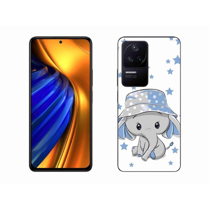 Gél borítás mmCase a Xiaomi Poco F4 készülékhez - kék elefánt