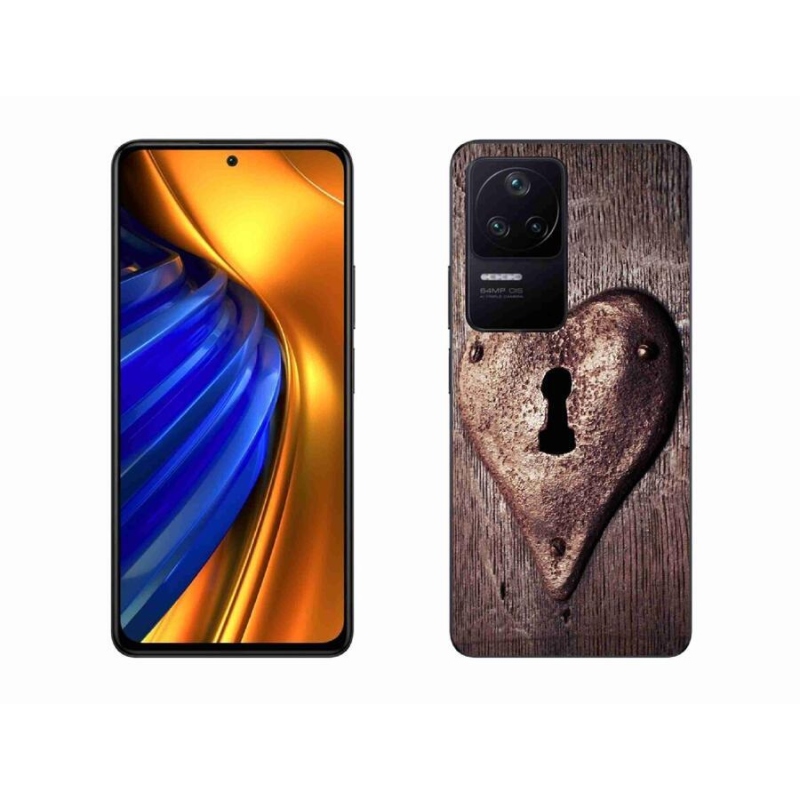 Gél borító mmCase a Xiaomi Poco F4-hez - szív alakú zár