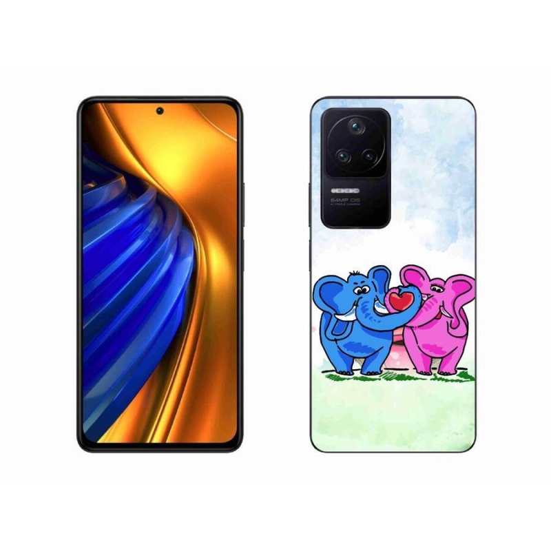Gél borítás mmCase a Xiaomi Poco F4-hez - szerelmes az elefántokba