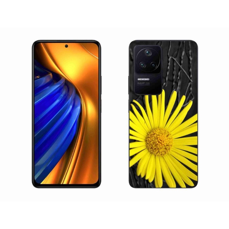 Gél borítás mmCase a Xiaomi Poco F4-hez - sárga virág