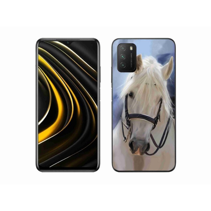 Gél borítás mmCase a Xiaomi Poco M3-hoz - fehér ló