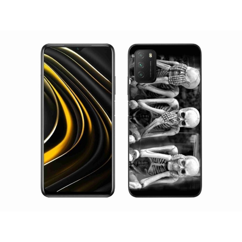 Gél borítás mmCase a Xiaomi Poco M3-hoz - csontvázak