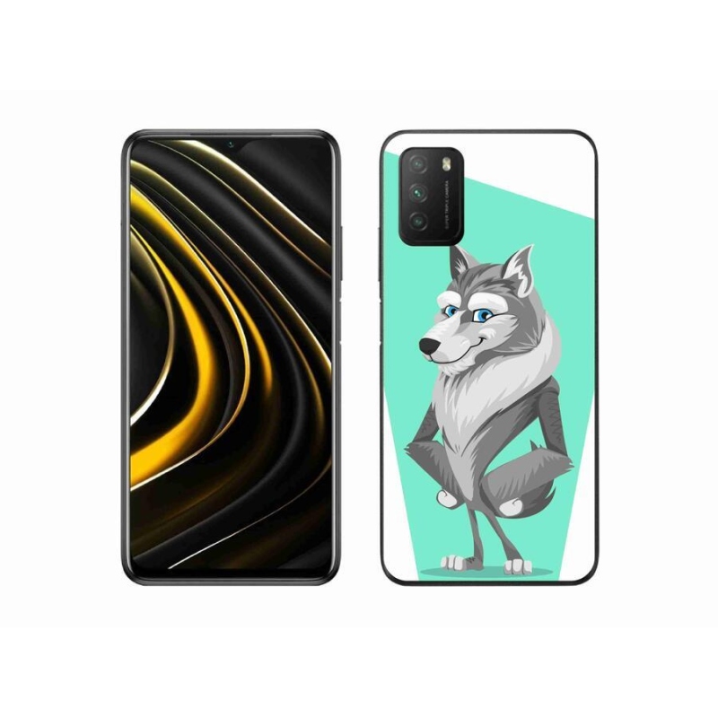 Gél borítás mmCase a Xiaomi Poco M3-hoz - rajzfilm farkas