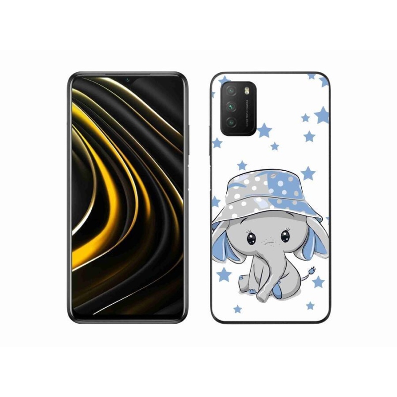 Gél borítás mmCase a Xiaomi Poco M3-hoz - kék elefánt