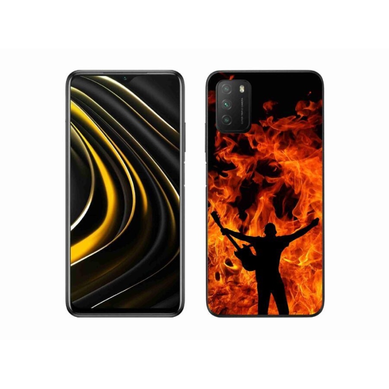 Gél borító mmCase a Xiaomi Poco M3-hoz - zenész és tűz