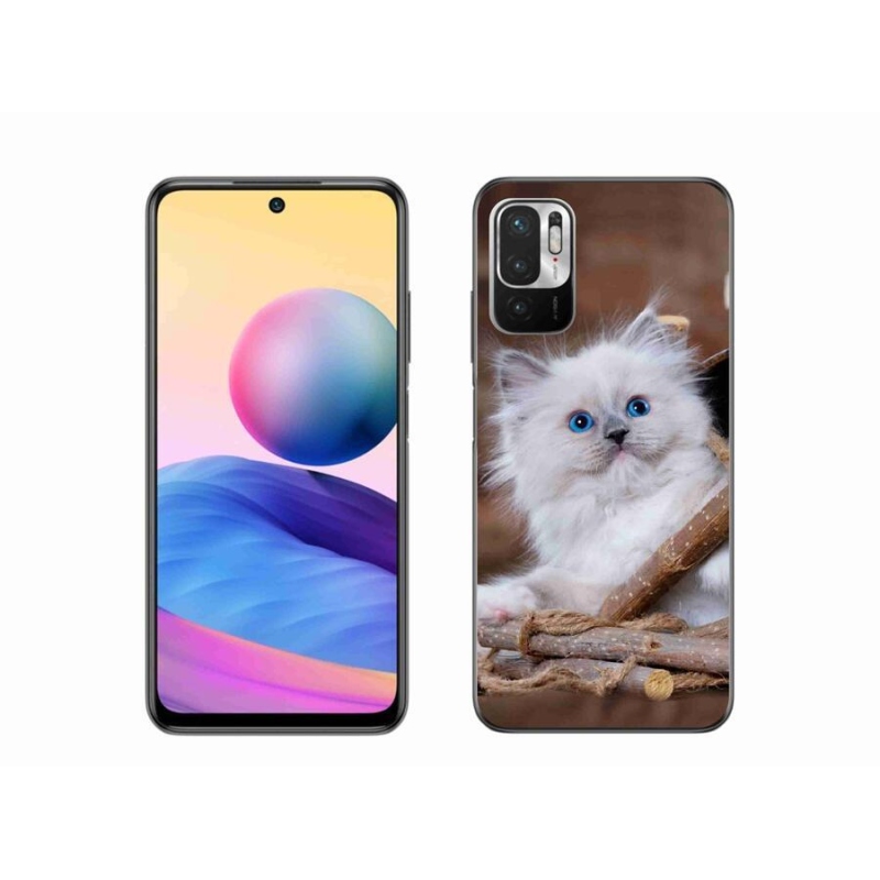 Gél borítás mmCase a Xiaomi Poco M3 Pro/5G készülékhez - fehér cica