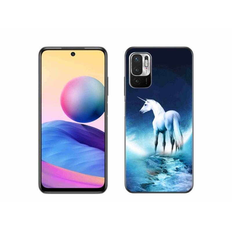 Gél borítás mmCase a Xiaomi Poco M3 Pro/5G készülékhez - fehér egyszarvú