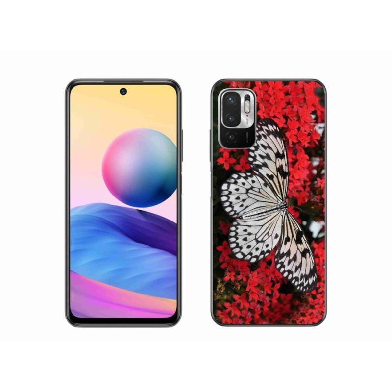 Gél borítás mmCase a Xiaomi Poco M3 Pro/5G számára - fekete és fehér pillangó 1