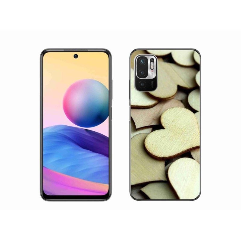Gél borítás mmCase a Xiaomi Poco M3 Pro/5G számára - fából készült szívek