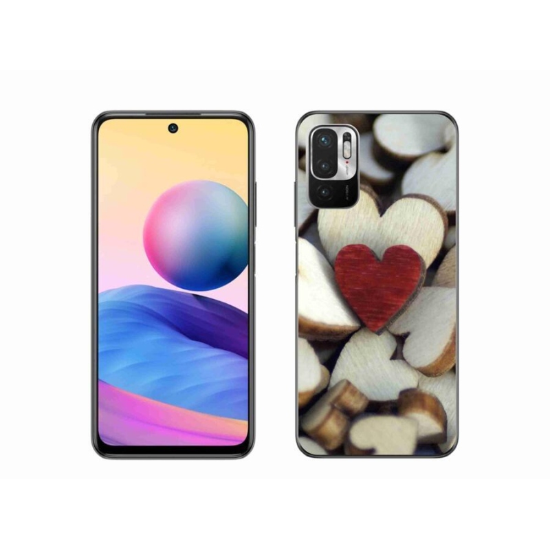 Zselés borítás mmCase a Xiaomi Poco M3 Pro/5G készülékhez - gravírozott piros szívecske
