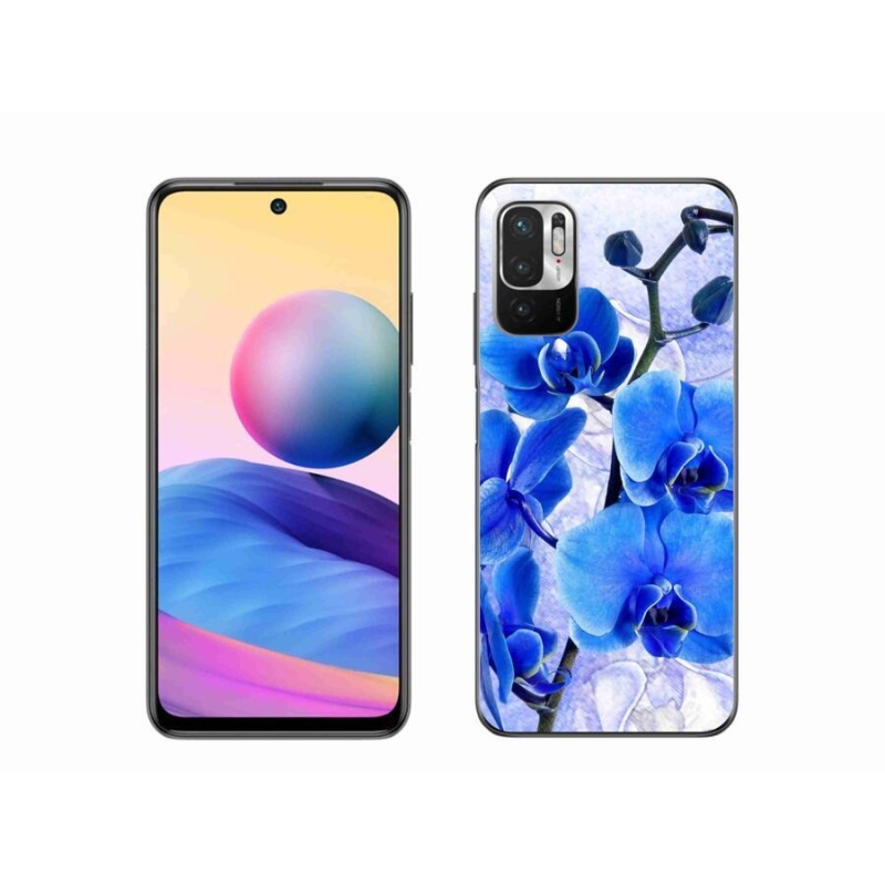 Gél borítás mmCase a Xiaomi Poco M3 Pro/5G számára - kék virágok