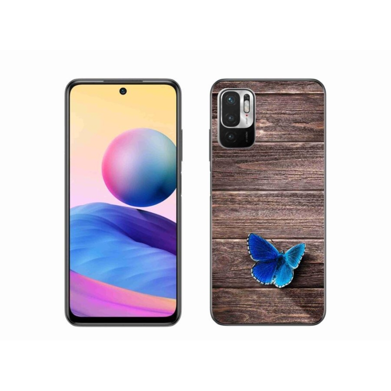 Zselés borítás mmCase a Xiaomi Poco M3 Pro/5G számára - kék pillangó 1