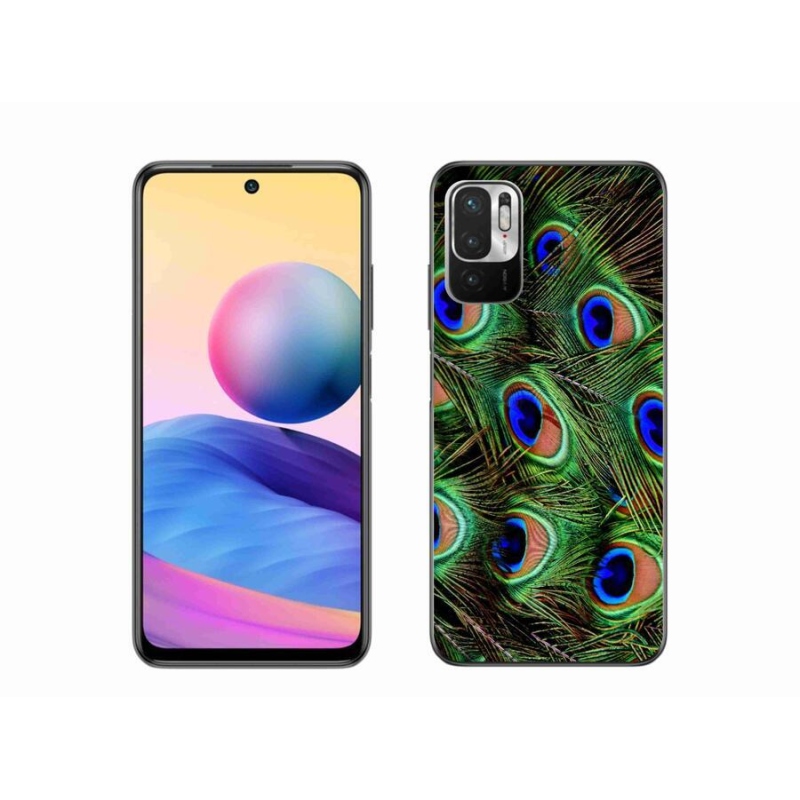 Zselés borítás mmCase a Xiaomi Poco M3 Pro/5G számára - pávatoll