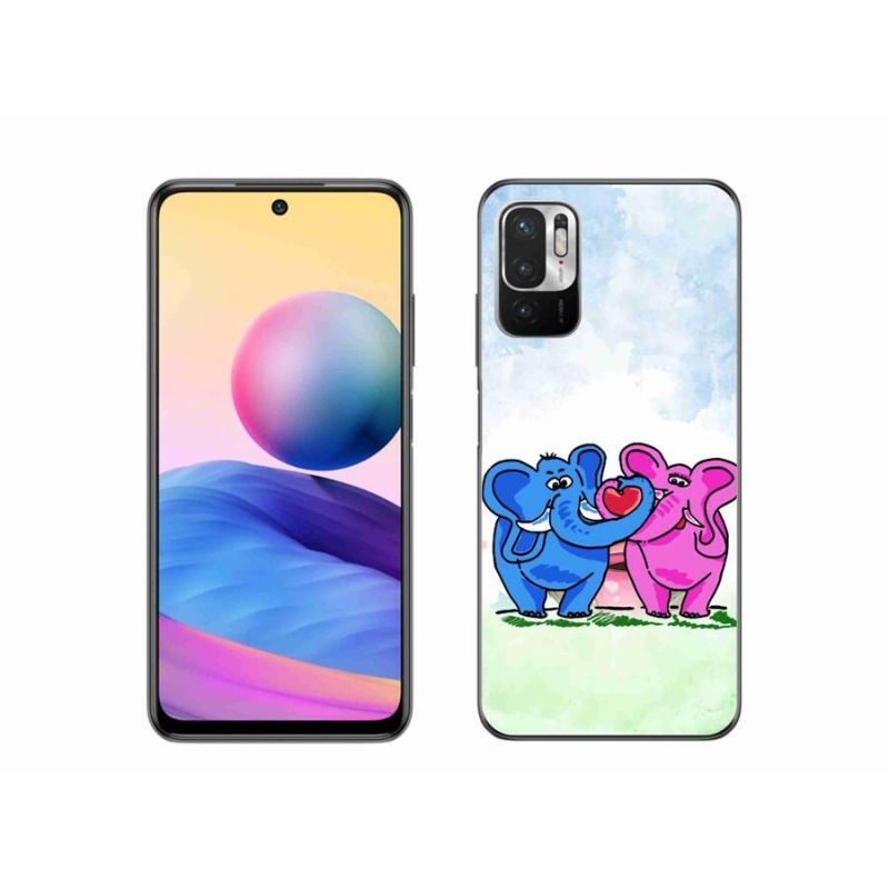 Gél borítás mmCase a Xiaomi Poco M3 Pro/5G számára - szerelmes elefántok