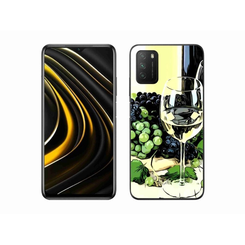 Gél borítás mmCase a Xiaomi Poco M3-hoz - pohár bor