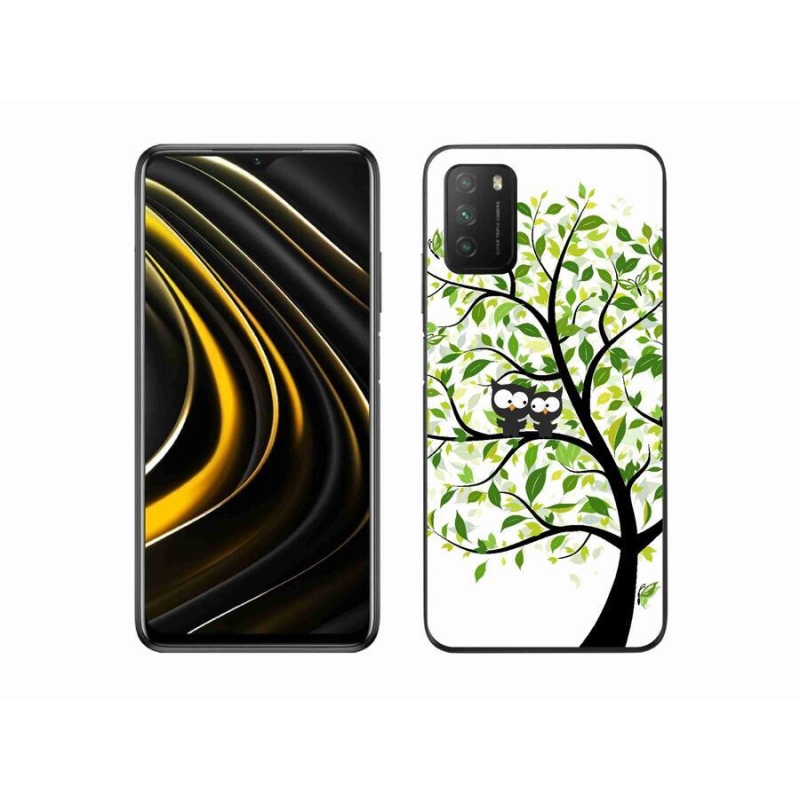 Gél borító mmCase a Xiaomi Poco M3-hoz - baglyok a fán