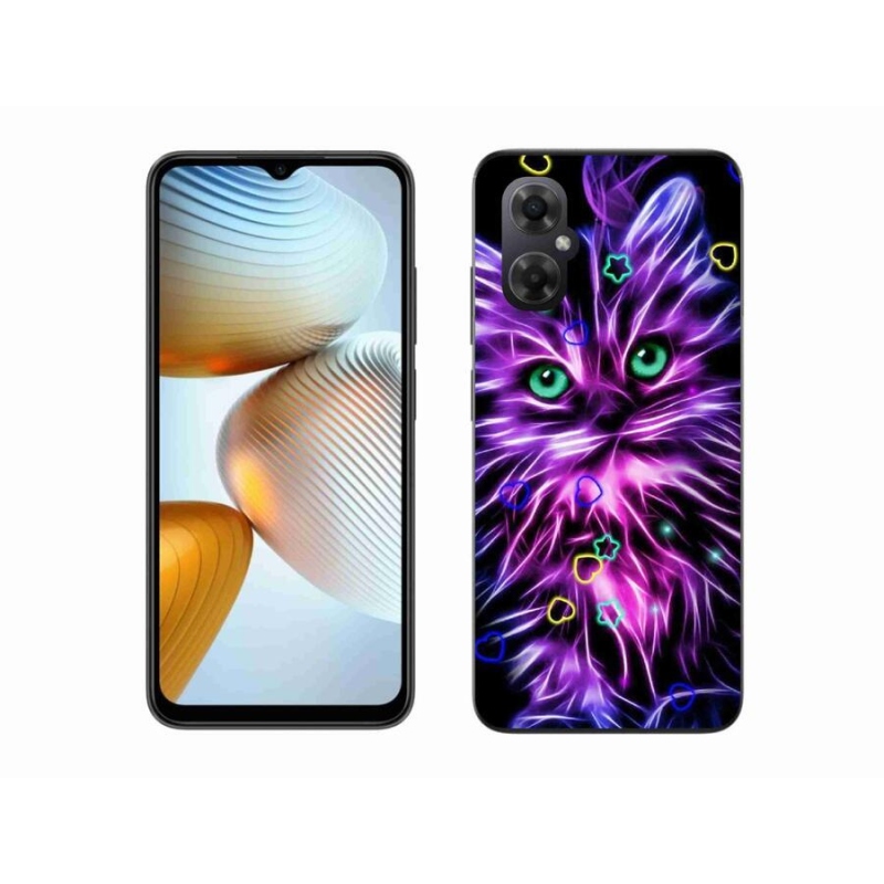 Gél borítás mmCase a Xiaomi Poco M4 5G számára - absztrakt macska