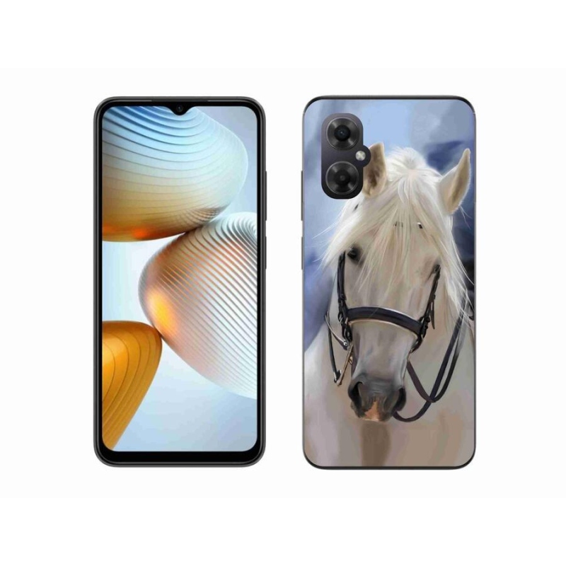 Gél borítás mmCase a Xiaomi Poco M4 5G-hez - fehér ló
