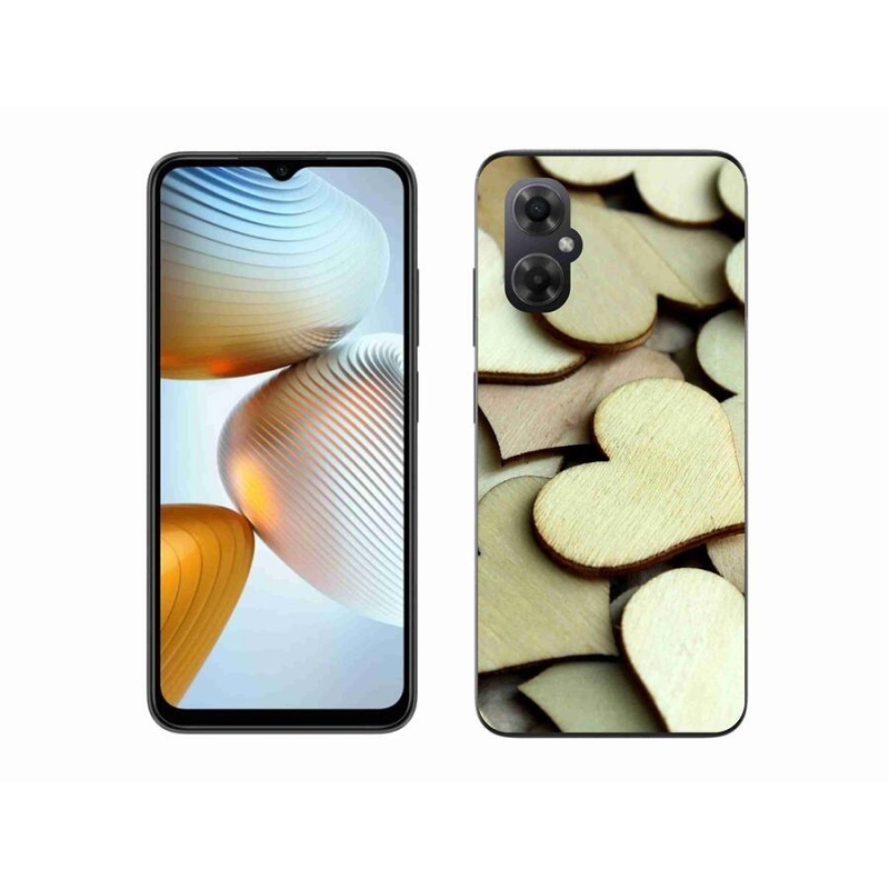 Gél borítás mmCase a Xiaomi Poco M4 5G számára - fából készült szívek