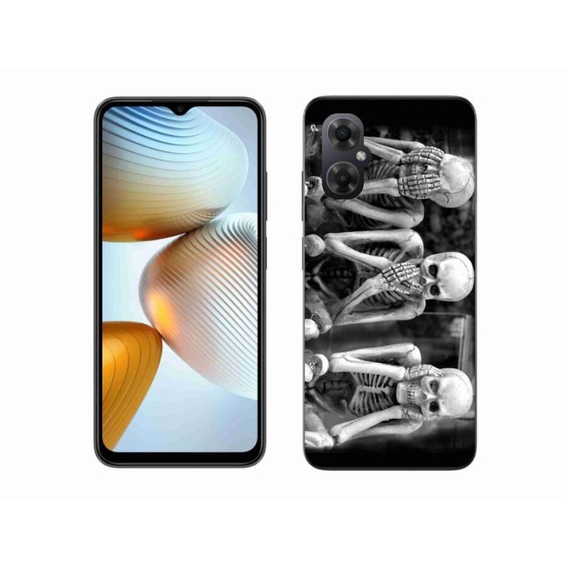Gél borító mmCase a Xiaomi Poco M4 5G számára - csontvázak