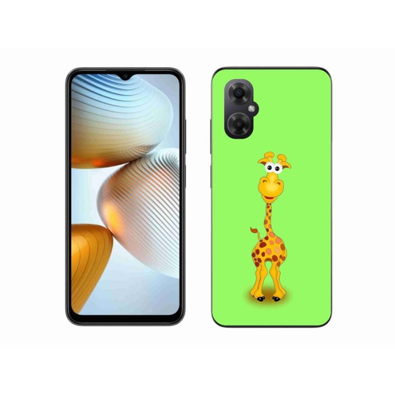 Gél borító mmCase a Xiaomi Poco M4 5G-hez - rajzfilm zsiráf
