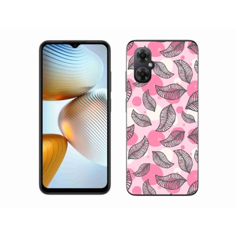 Gél borító mmCase a Xiaomi Poco M4 5G-hez - rajzfilmes hulló levelek