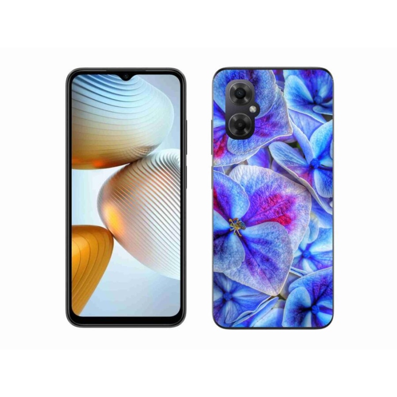 Gél borító mmCase a Xiaomi Poco M4 5G-hez - kék virágok 1