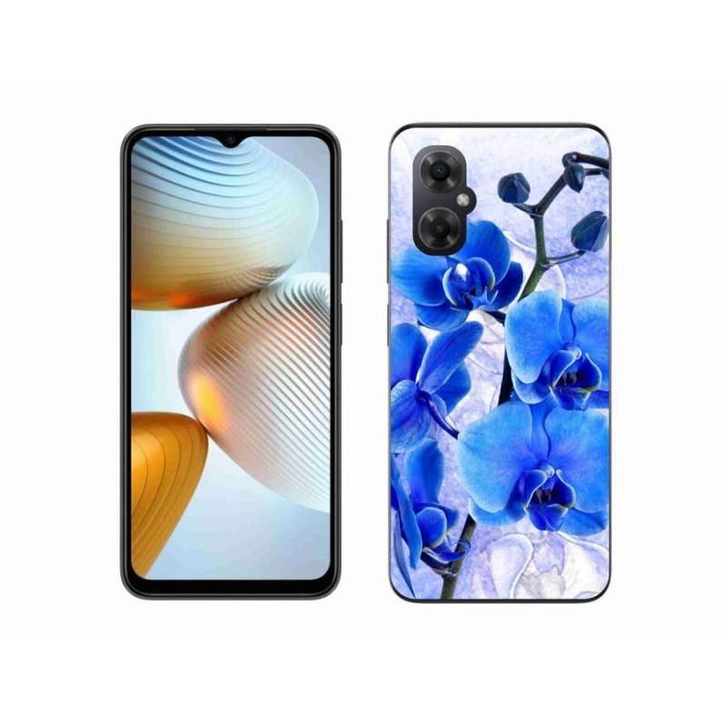 Gél borító mmCase a Xiaomi Poco M4 5G-hez - kék virágok