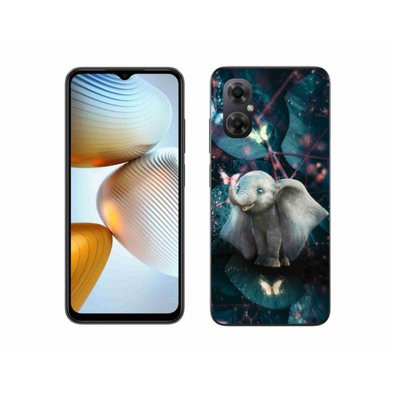 Gél borító mmCase a Xiaomi Poco M4 5G számára - aranyos elefánt