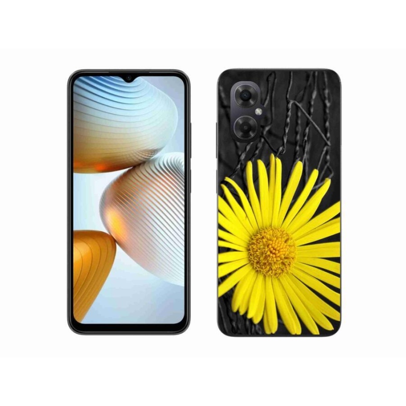 Gél borító mmCase a Xiaomi Poco M4 5G-hez - sárga virág