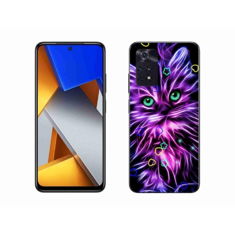Gél borítás mmCase a Xiaomi Poco M4 Pro 4G-hez - absztrakt macska