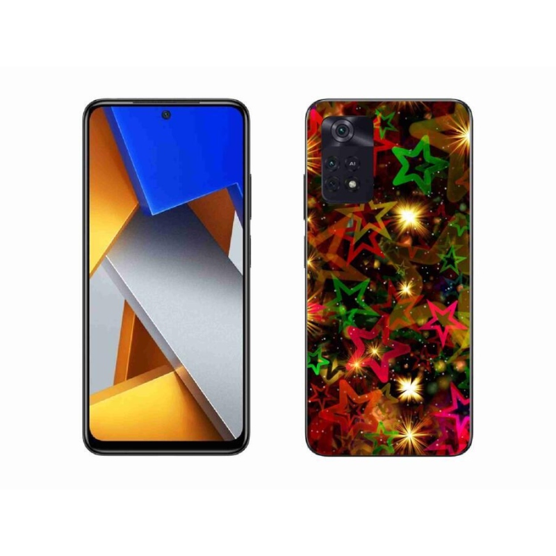 Gél borítás mmCase a Xiaomi Poco M4 Pro 4G-hez - színes csillagok