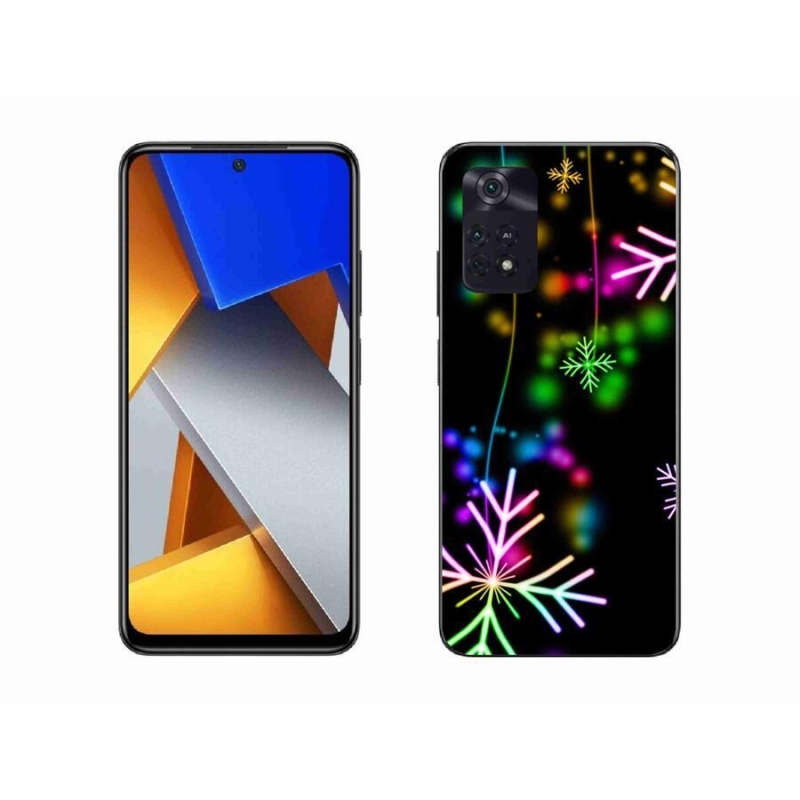 Gél borítás mmCase a Xiaomi Poco M4 Pro 4G-hez - színes pelyhekkel