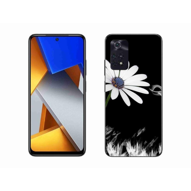 Gél borítás mmCase a Xiaomi Poco M4 Pro 4G-hez - fehér virág