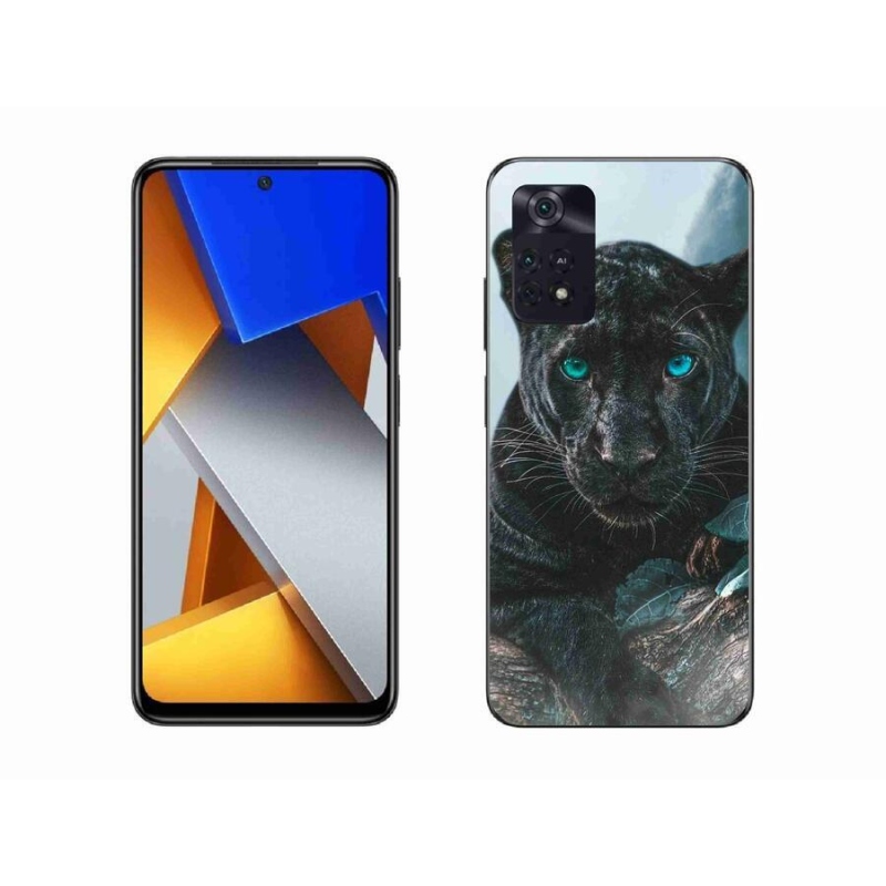 Gél borítás mmCase a Xiaomi Poco M4 Pro 4G-hez - fekete párduc