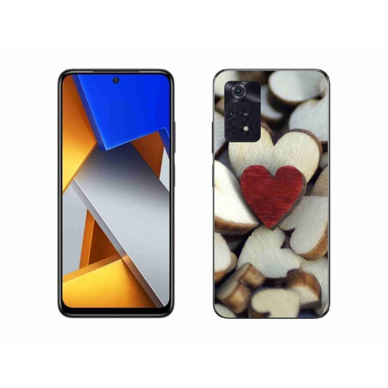 Gél borítás mmCase a Xiaomi Poco M4 Pro 4G készülékhez - gravírozott piros szív
