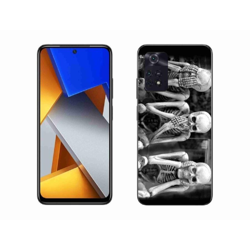 Gél borítás mmCase a Xiaomi Poco M4 Pro 4G-hez - csontvázak