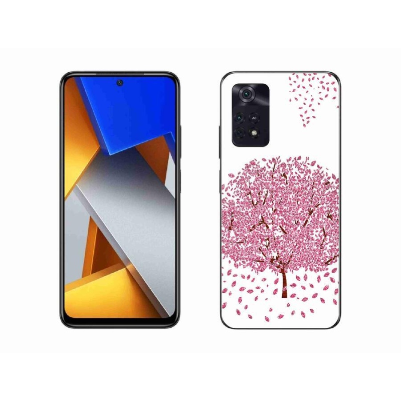 Gél borítás mmCase a Xiaomi Poco M4 Pro 4G-hez - rajzfilmfa levelekkel