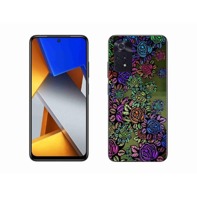 Gél borító mmCase a Xiaomi Poco M4 Pro 4G-hez - virágok 6