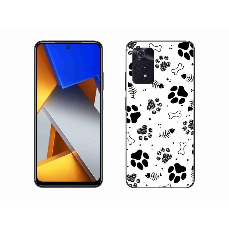 Gél borítás mmCase a Xiaomi Poco M4 Pro 4G-hez - kutyamancsok 1