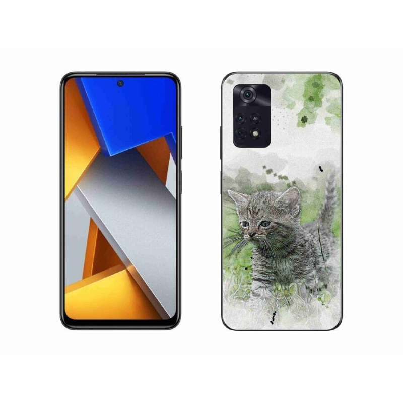 Gél borítás mmCase a Xiaomi Poco M4 Pro 4G-hez - aranyos cica 1