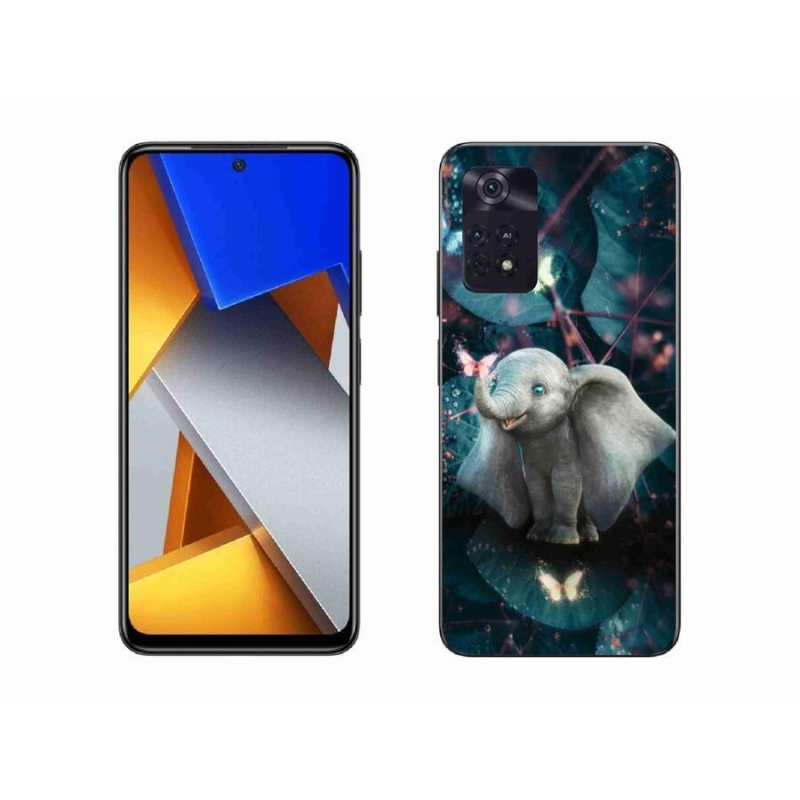 Gél borítás mmCase a Xiaomi Poco M4 Pro 4G-hez - aranyos elefánt