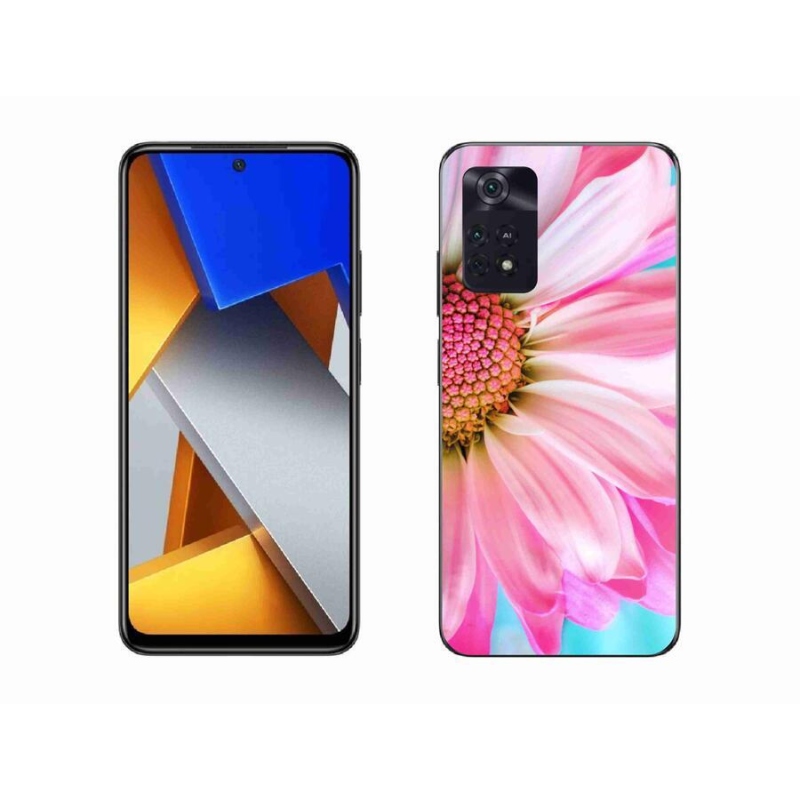 Gél borítás mmCase a Xiaomi Poco M4 Pro 4G-hez - rózsaszín virág