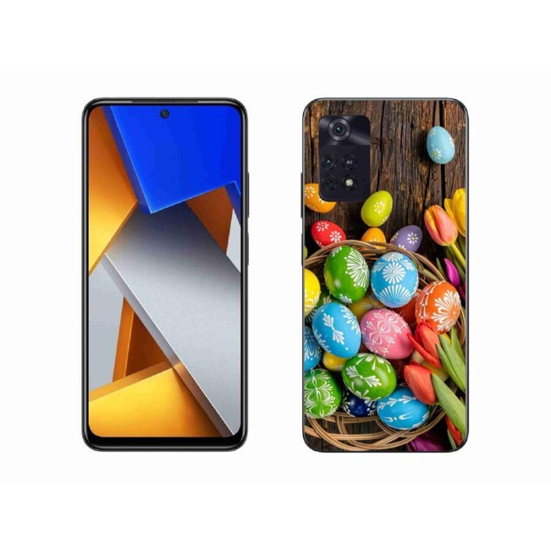 Gél borítás mmCase a Xiaomi Poco M4 Pro 4G-hez - Húsvéti tojások
