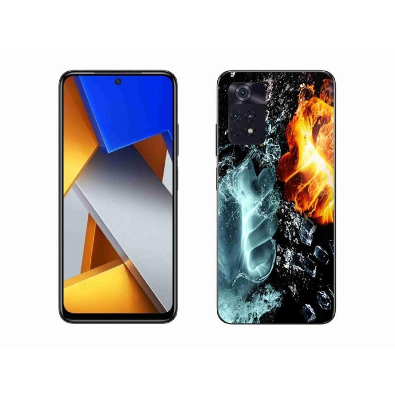 Gél borítás mmCase a Xiaomi Poco M4 Pro 4G-hez - víz és tűz