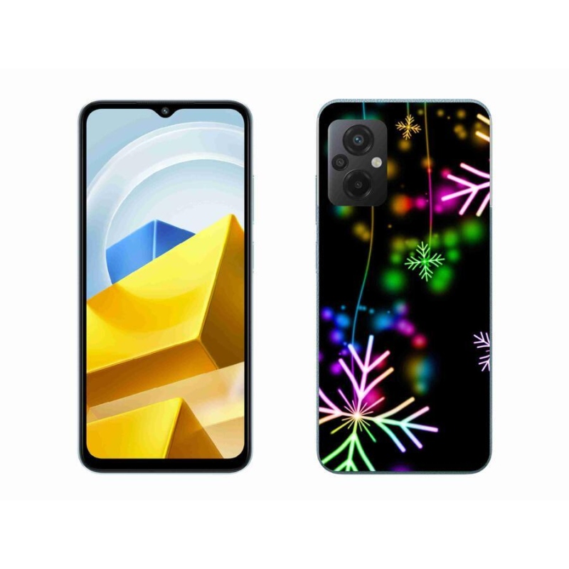 Gél borítás mmCase a Xiaomi Poco M5 4G-hez - színes pelyhekkel