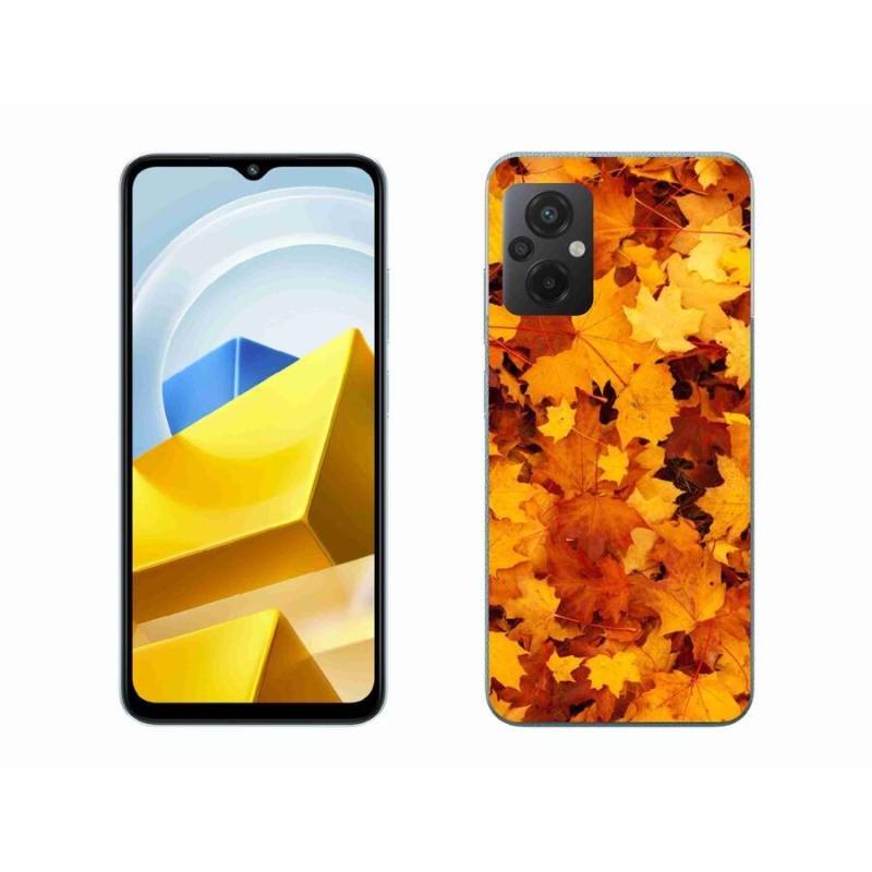Gél borítás mmCase a Xiaomi Poco M5 4G-hez - juharlevelek