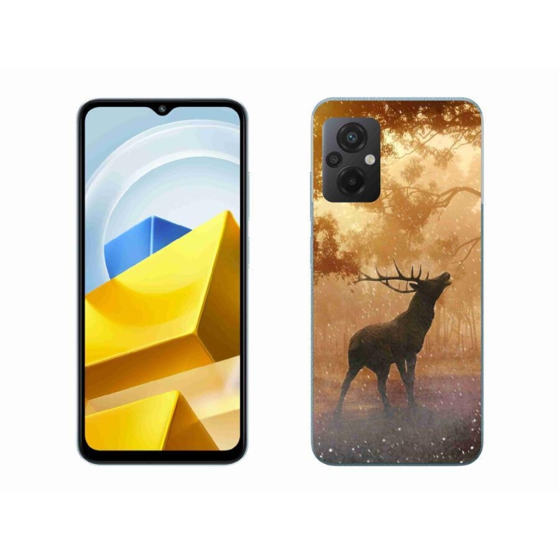 Gél borítás mmCase a Xiaomi Poco M5 4G-hez - szarvas a vadászaton